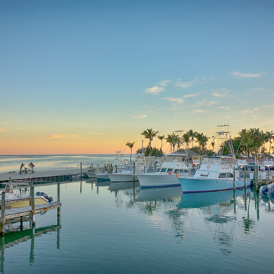 shot of largo Florida's coastline at a boat marina